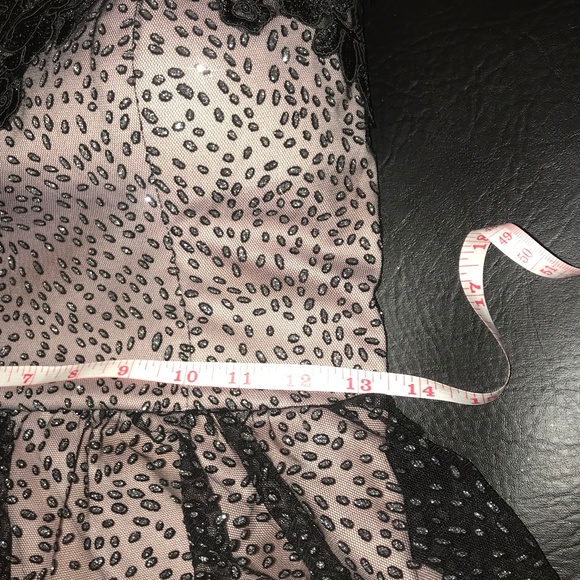 SOLD-Prom or Formal Strapless Black lace Dress Jr Sz 9 - Picture 8 of 8